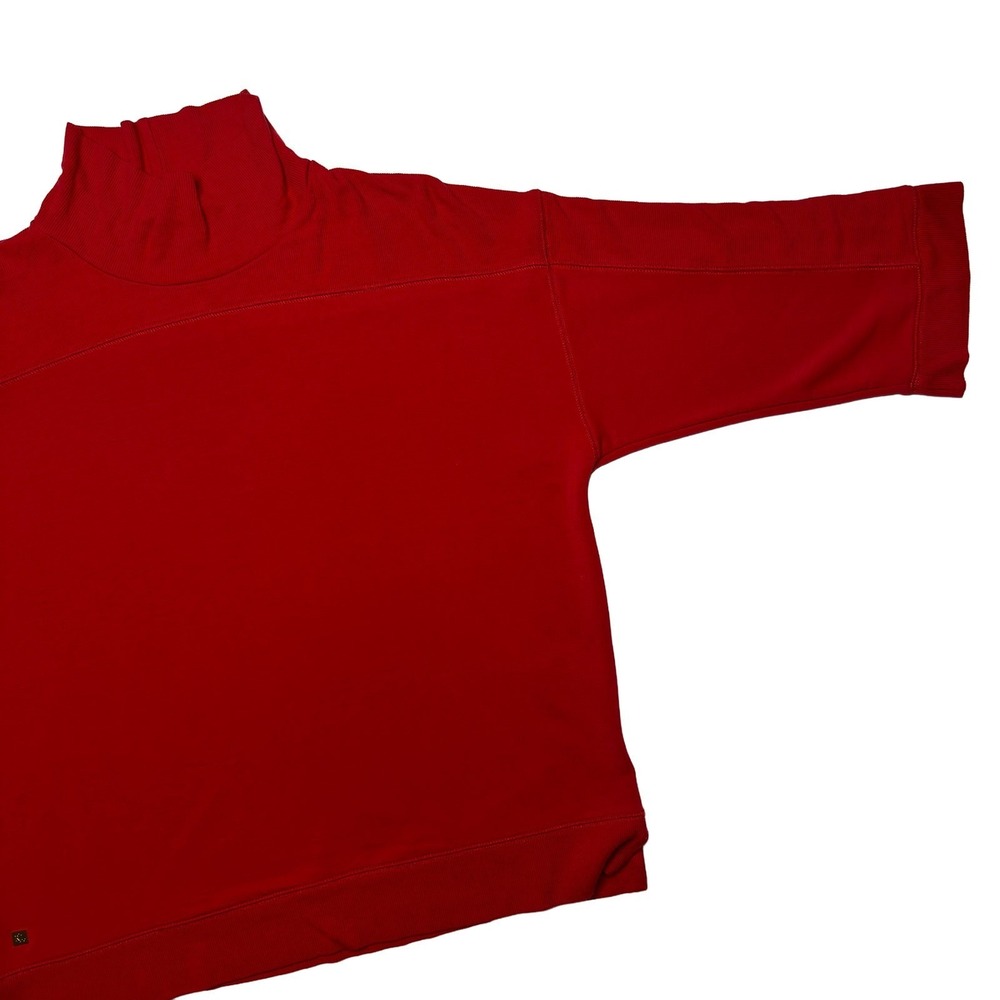 Ralph Lauren Mock Neck Sweatshirt 3/4 Sleeve Drop Shoulder Red Women's Size XL - Picture 6 of 11